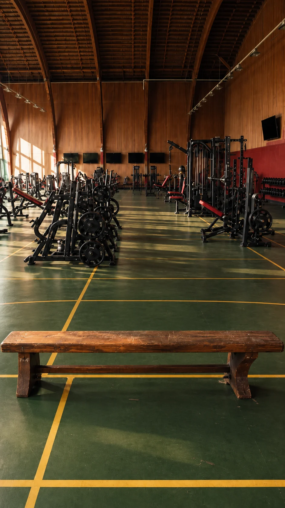 Strength and cardio equipment on the gym floor at Grosse Ile Athletic Club